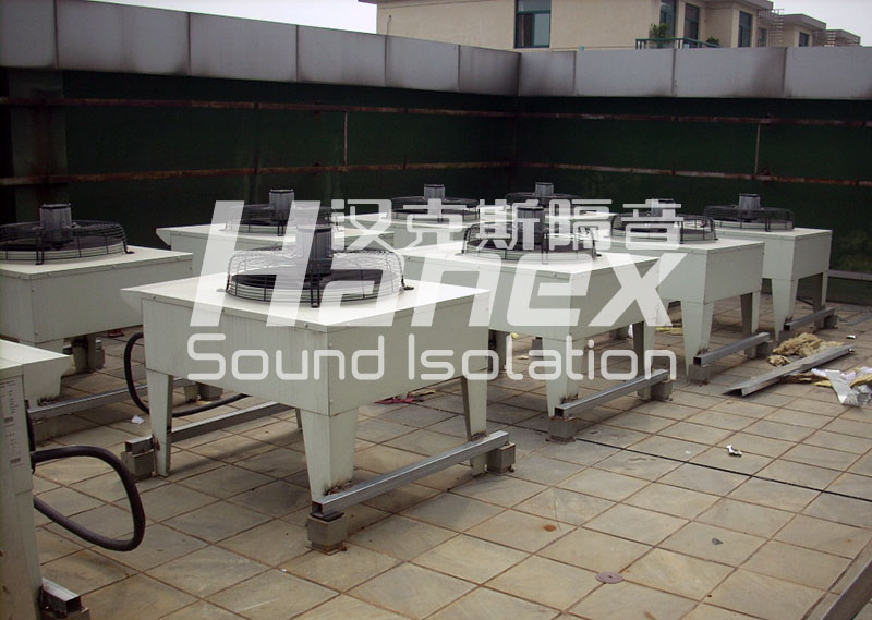 臺州市公安局中央空調噪聲治理現場